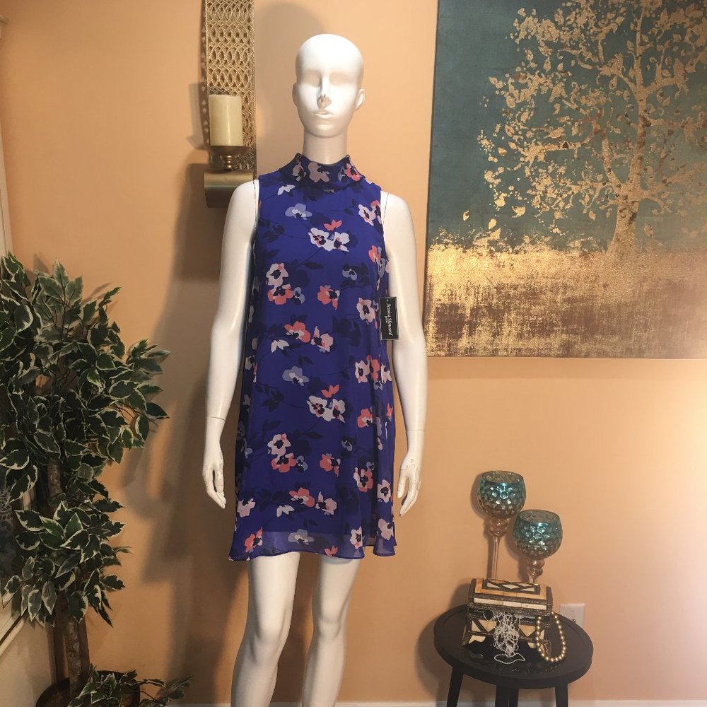 NWT Jessica Howard Bleu Floral print dress size 4P